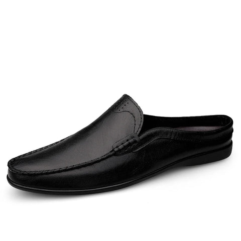 Italiaanse herenpantoffels van echt leer - luxe loafers 