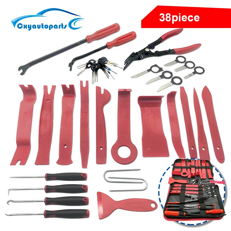 Car Interior Disassembly Kit - 38PCS Plastic Trim Removal Tool Set for DIY Auto Repair