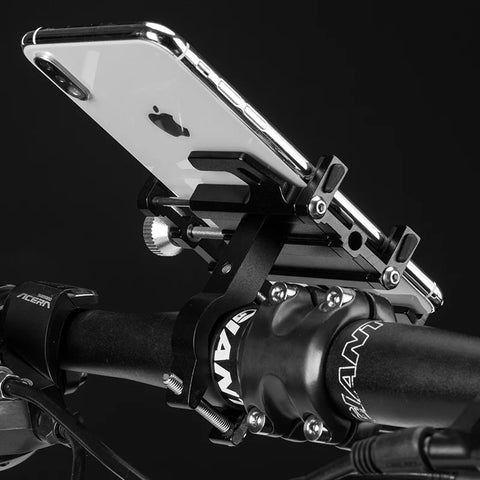 ROCKBROS Motorcycle Phone Holder - CNC Aluminum Alloy Bracket with 360° Rotation