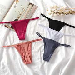 FINETOO Cotton Bikini Panties T-back Thong Set