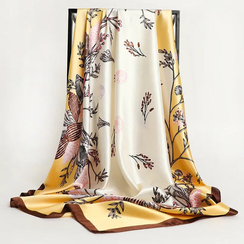 Elegant Silk Square Scarf for Women