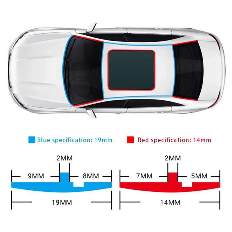 Car Windshield Seal Rubber Strip - Noiseproof & Waterproof