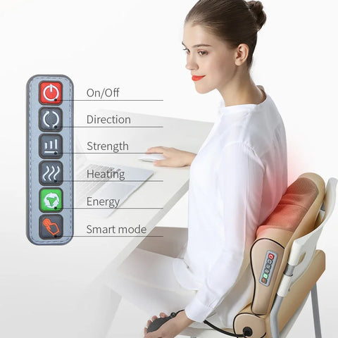 Jinkairui Neck Massage Pillow - Cervical Traction & Hot Compress