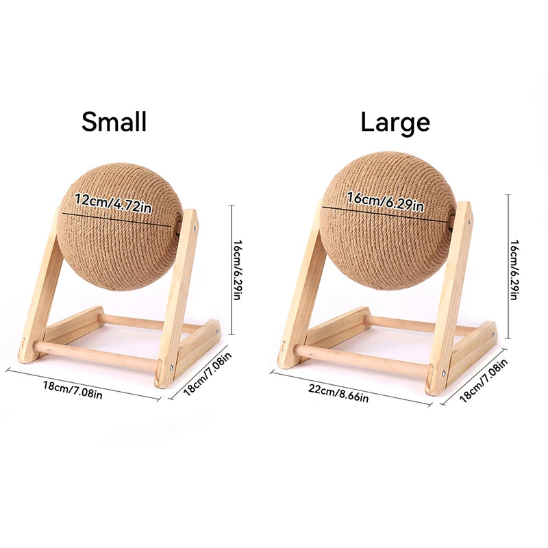 Cat Scratching Ball Toy Kitten Sisal Rope Toy for Furniture Protection