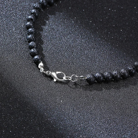 Tibetan Buddhist Phurba Kilaya Magic Dagger with Tiger’s Eye Lava Stone Necklace for Men