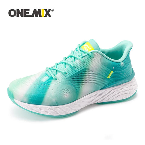 ONEMIX Summer Breathable Mesh Sneakers for Women - Lightweight Jacquard Gradient Jogging Shoes