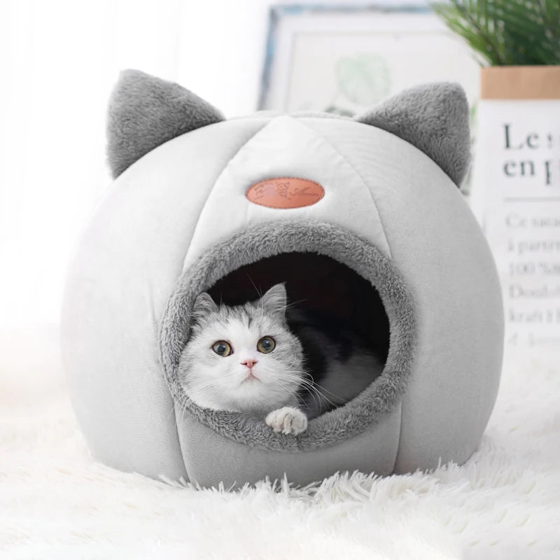 Cozy Winter Cat Bed and Dog House - Deep Sleep Comfort Tent for Pets