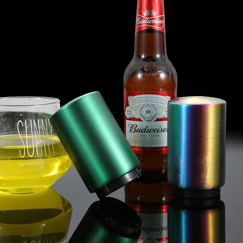 Automatische roestvrijstalen bierflesopener met magneet voor snel en eenvoudig openen