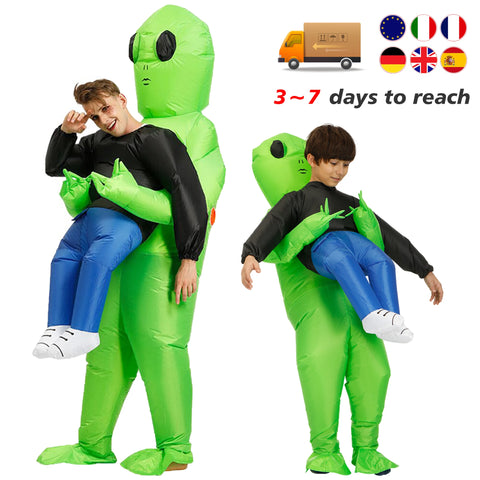ET Alien Inflatable Suit - Scary Green Alien Costume