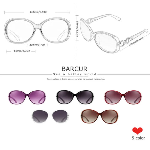 BARCUR Vintage Polarized Sunglasses – Designer Unisex Eyewear