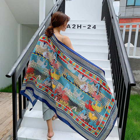 Stylish Women's Scarf - Dual-Use Cotton Shawl