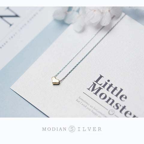 Modian gouden hartvormige hanger ketting