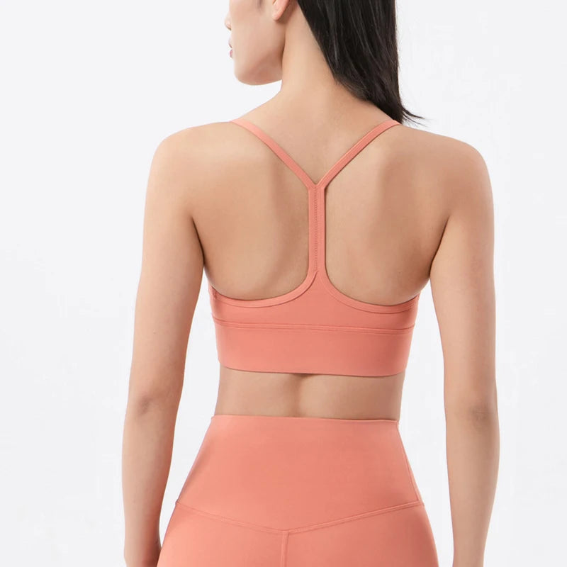 SOISOU Nylon Sexy Top Women Sports Bra for Yoga and Fitness