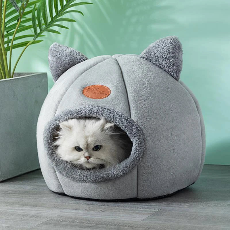 Cozy Winter Cat Bed and Dog House - Deep Sleep Comfort Tent for Pets