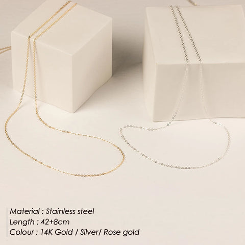 eManco Fine Chain Necklace - Stainless Steel Gold Color Pendants for Women - Perfect Statement Jewelry Gift