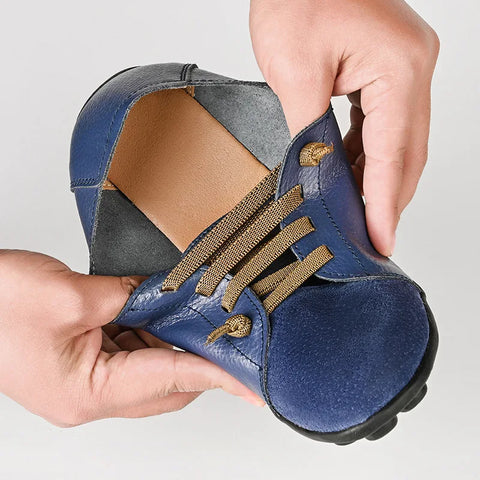 WOIZGIC Dames loafers van echt leer met ballerina's