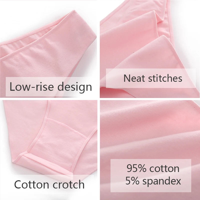 FINETOO M-2XL Women Cotton Underwear 3Pcs/set