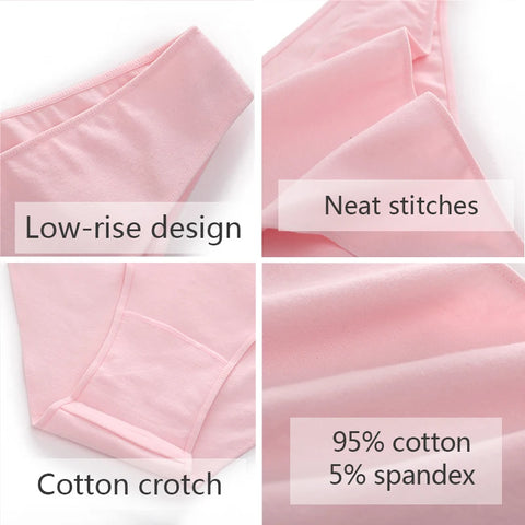 FINETOO M-2XL Women Cotton Underwear 3Pcs/set