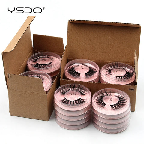 Wholesale Mink False Eyelashes - 10/20/30/50 PCS