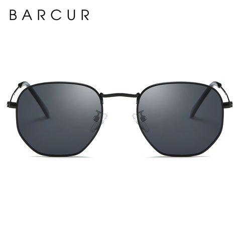 BARCUR Retro Reflecterende Zonnebril – Minimalistische Unisex Bril van Roestvrij Staal