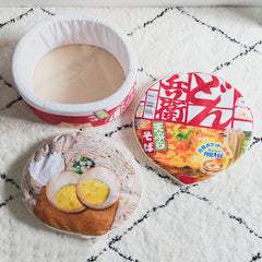 Adorable Japanese Style Cat Tent - Ramen Cup Plush Bed for Cats and Small Dogs