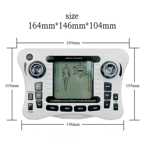 12 Modes EMS Muscle Stimulator & Tens Pulse Massager - Digital Frequency Physiotherapy Machine
