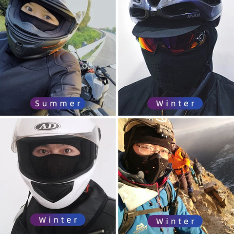 ROCKBROS Winterfietsmasker - Fleece thermisch winddicht gezichtsmasker voor skiën en buitensporten