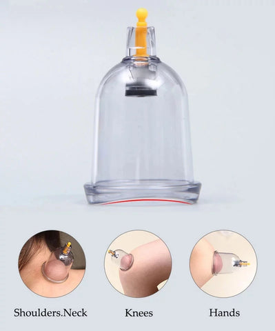 Suction Cups Acupuncture Vacuum Massage Jars - Hansol Cuppings Therapy Set