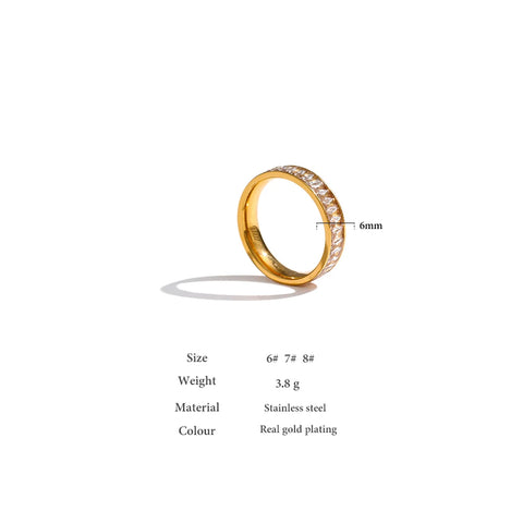 Yhpup Stainless Steel Cubic Zirconia Ring - Exquisite Engagement and Wedding Jewelry for Women