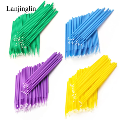 100/200pcs Eyelash Cleaning Brushes for Perfect Makeup