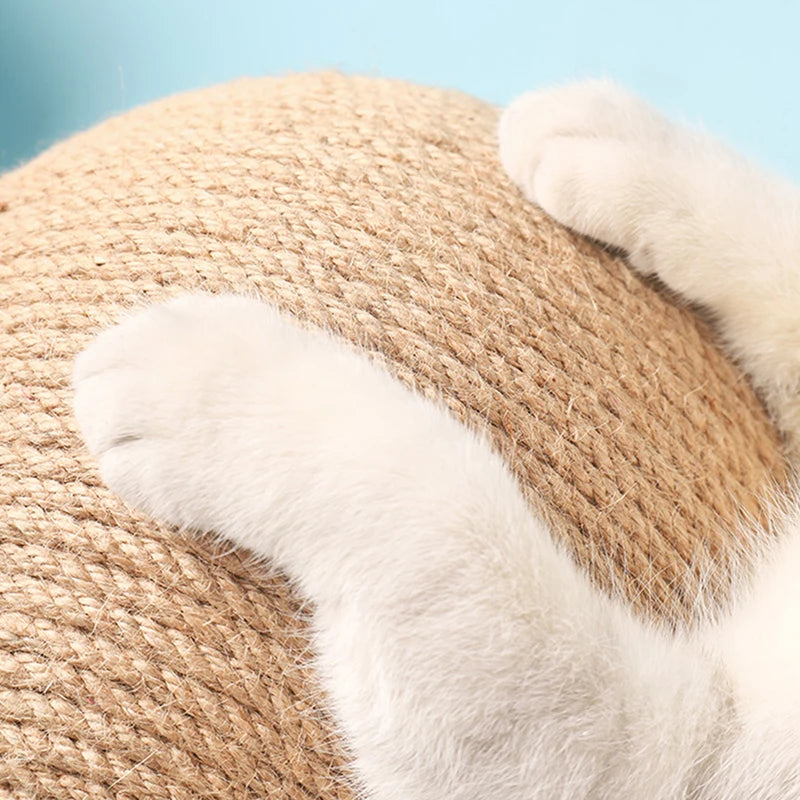 Cat Scratching Ball Toy Kitten Sisal Rope Toy for Furniture Protection
