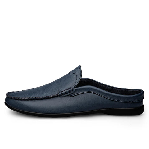 Italiaanse herenpantoffels van echt leer - luxe loafers 