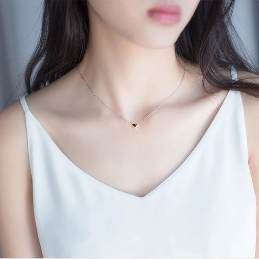 Modian Gold Color Heart Pendant Necklace