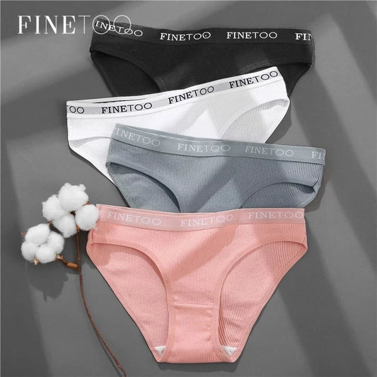 FINETOO 3PCS Women's Cotton Panty Set