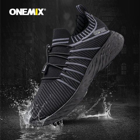 ONEMIX Waterproof Running Shoes for Men & Women - Breathable Lightweight Slip-on Sports Sneakers for Outdoor Activities