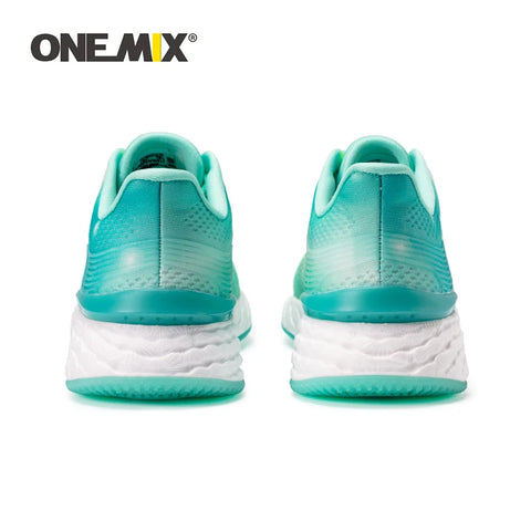 ONEMIX Summer Breathable Mesh Sneakers for Women - Lightweight Jacquard Gradient Jogging Shoes