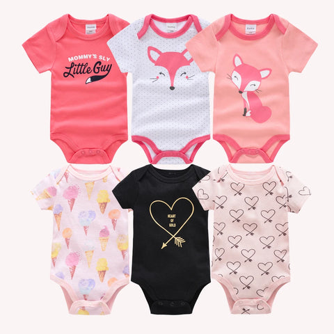 Kavkas Baby Girls Summer Bodysuits - 6 pcs