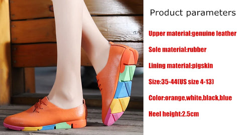 WOIZGIC Dames Casual Leren Flats