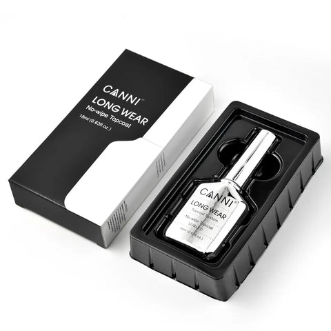 CANNI Long Wear No-Wipe Topcoat & Crystal Magnetic Cat Eye Gel
