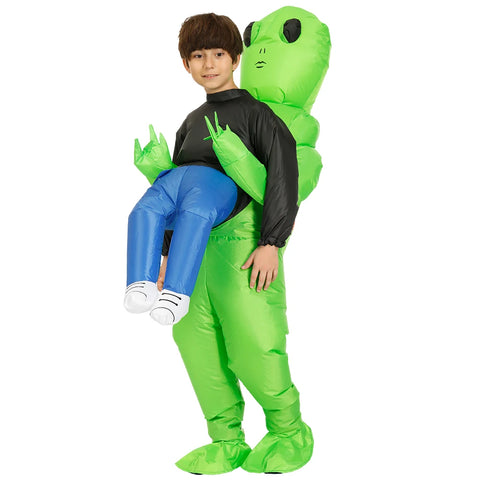 ET Alien Inflatable Suit - Scary Green Alien Costume