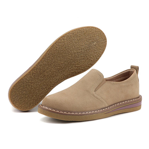 WOIZGIC Women's Genuine Cow Suede Flats