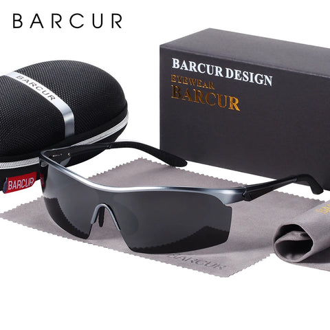 BARCUR Aluminium Gepolariseerde Sportzonnebril - Anti-reflecterende UV400 Unisex Zonnebrillen