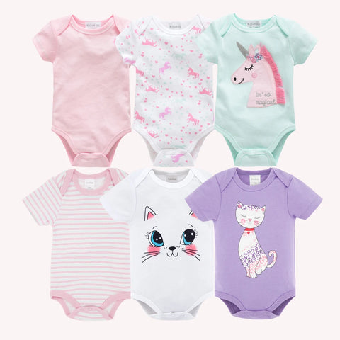 Kavkas Baby Girls Summer Bodysuits - 6 pcs