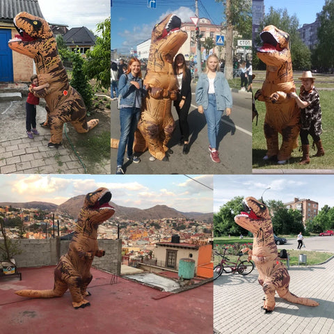 T-Rex Inflatable Dinosaur Costume for Kids & Adults