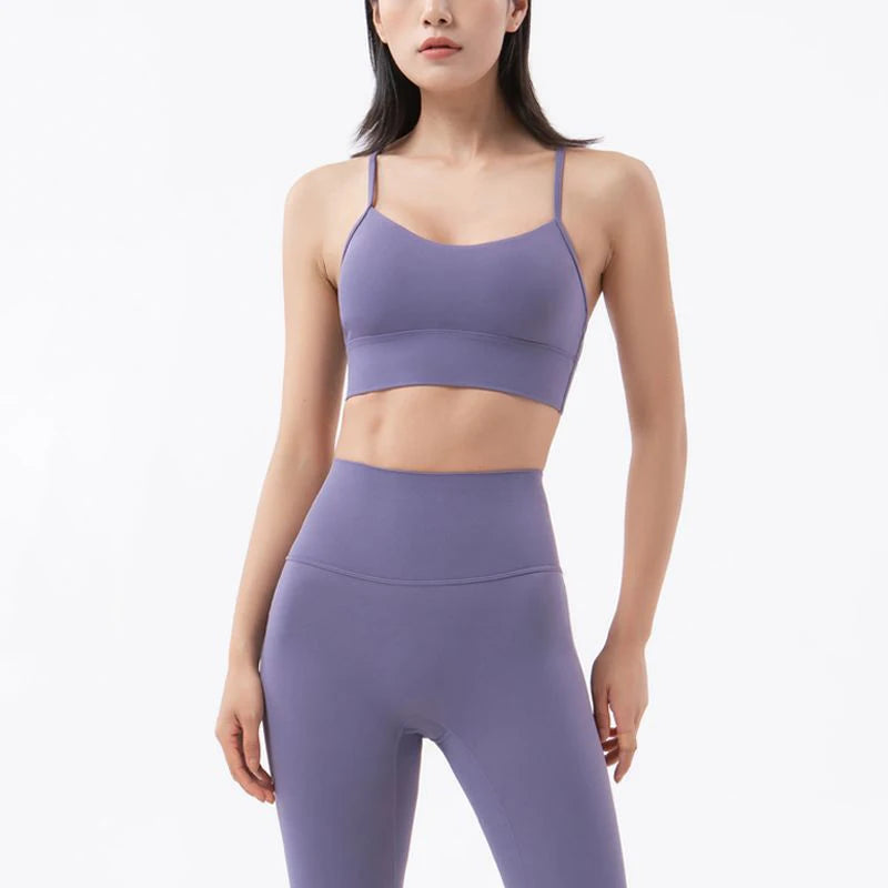 SOISOU Nylon Sexy Top Women Sports Bra for Yoga and Fitness