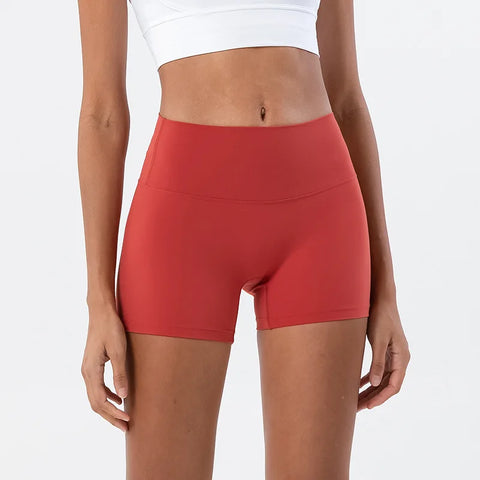 SOISOU Nylon Gym Shorts voor Dames – Ademende Fiets- &amp; Yoga Shorts met Hoge Taille (2-pack)
