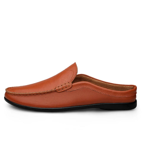 Italiaanse herenpantoffels van echt leer - luxe loafers 