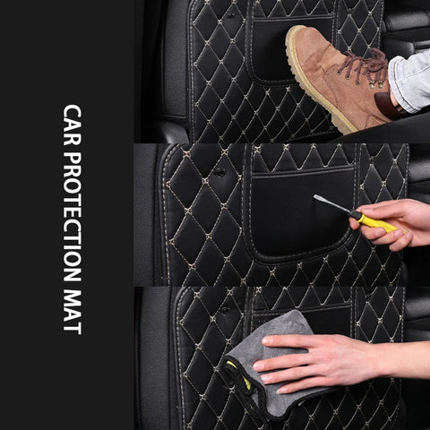 PU Leather Car Seat Back Protector Pads