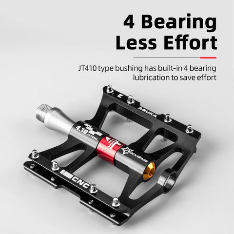 ROCKBROS Ultralight Aluminium Alloy Mountain Bike Pedals with 4 Bearings