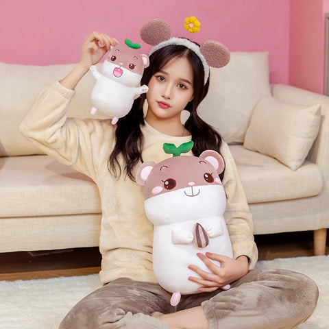 Schattig hamsterknuffeltje – 20/50/75 cm zacht kawaii dierenkussen voor kinderen en bankdecoratie